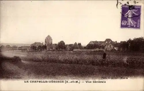 Ak La Chapelle Veronge Seine-et-Marne, Panorama