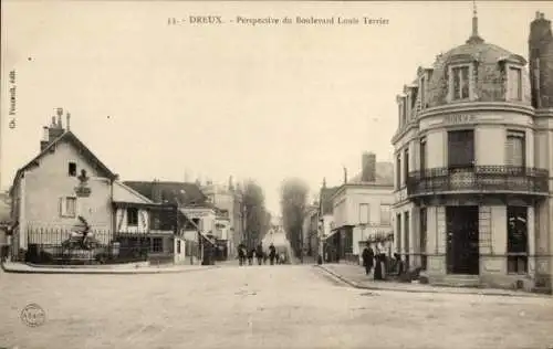 Ak Dreux Eure et Loir, Perspective du Boulevard Louis Terrier