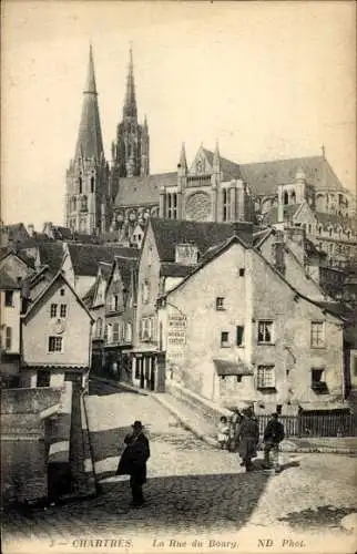 Ak Chartres Eure et Loir, La Rue du Bourg