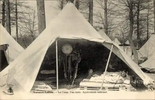 Ak Maisons Laffitte Yvelines, Camp, ein Zelt, Innenaufteilung