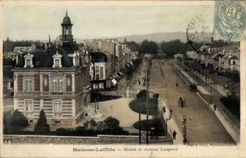 Ak Maisons Laffitte Yvelines, Rathaus, Avenue Longueil