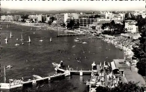 Ak Juan les Pins Alpes Maritimes, Die Strände und die Stadt