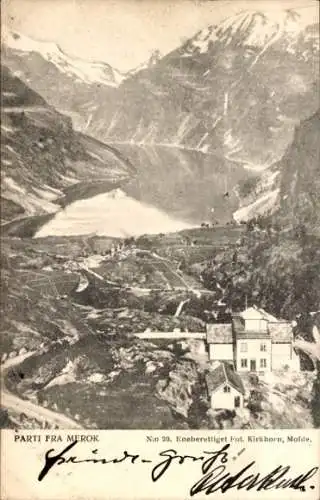 Ak Merok Geiranger Norwegen, Gesamtansicht