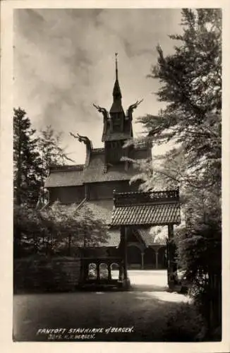 Ak Fantoft Årstad Bergen Norwegen, Stavkirke