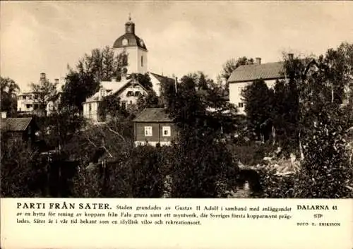 Ak Säter Schweden, Teilansicht