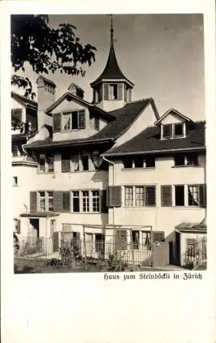 Ak Zürich Stadt Schweiz, Haus zum Steinböckli, Schipfe 45