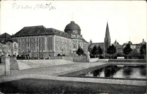 Ak Poznań Posen, Ansiedeungskommission und Paulikirche