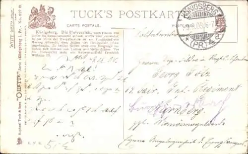 Künstler Ak Kaliningrad Königsberg Ostpreußen, Universität