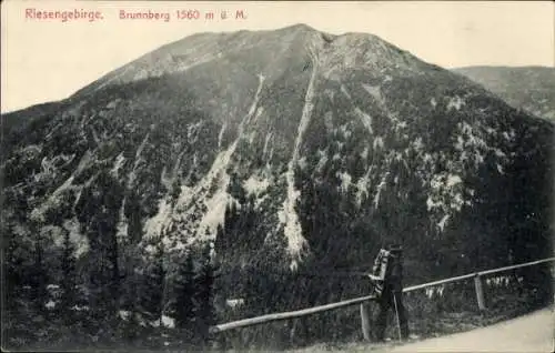 Ak Studniční hora Brunnberg Reg. Königgrätz, Bergblick