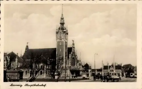 Ak Gdańsk Danzig, Hauptbahnhof