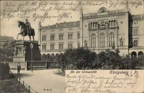 Ak Kaliningrad Königsberg Ostpreußen, Universität, Denkmal