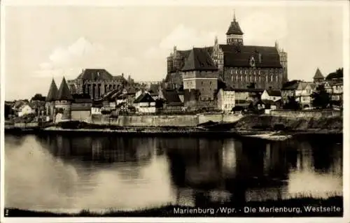 Ak Malbork Marienburg Westpreußen, Burg, Westseite