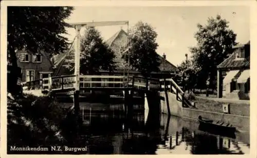 Ak Monnikendam Waterland Nordholland Niederlande, N. Z. Burgwal