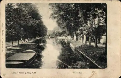 Ak Monnikendam Waterland Nordholland Niederlande, Binnedijk