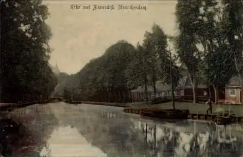 Ak Monnikendam Waterland Nordholland Niederlande, Krim, Binnendijk