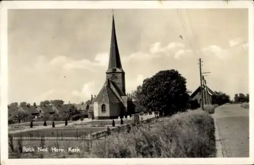 Ak Spijk Groningen, Niederlande. Rev. Kirche