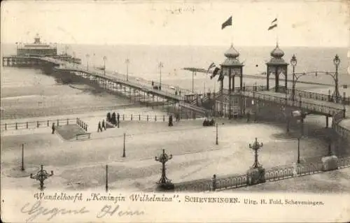 Ak Scheveningen Den Haag Südholland, Wandelhoofd, Königin Wilhelmina