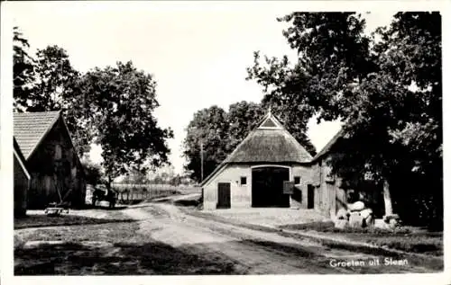 Ak Sleen Drenthe Niederlande, Ortsansicht