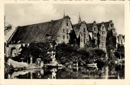 Ak Hansestadt Lübeck, Alte Salzspeicher