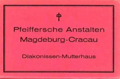 Set von 12 AK im Umschlag,  Pfeiffersche Anstalten Magdeburg-Cracau  Diakonissen-Mutterhaus