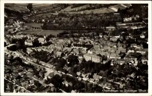 Ak Schleusingen in Thüringen, Fliegeraufnahme