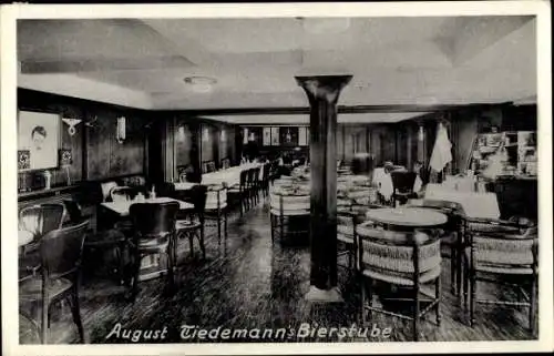 Ak Hamburg Mitte St. Georg, August Tiedemann's Bierstube, Innenansicht, Georgsplatz 5