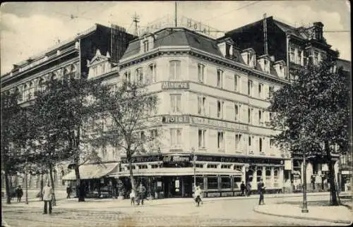 Ak Hamburg Mitte St. Pauli, Café Minerva, Inh. Aug. Heinemann, Reeperbahn Ecke Sophienstraße