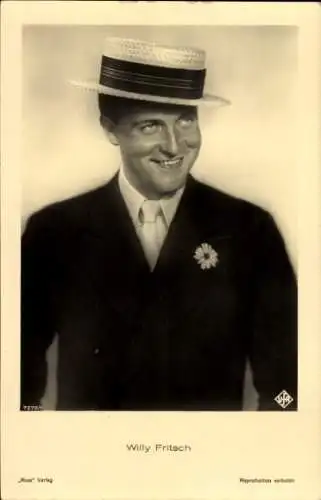 Ak Schauspieler Willy Fritsch, Ross Verlag 7270 1, Ufa Film, Portrait