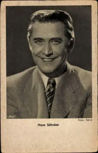 Ak Schauspieler Hans Söhnker, Portrait