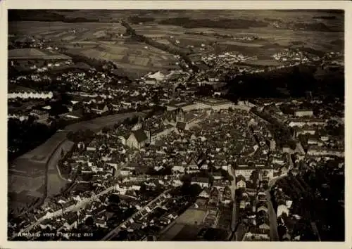 Ak Ansbach in Mittelfranken Bayern, Fliegeraufnahme