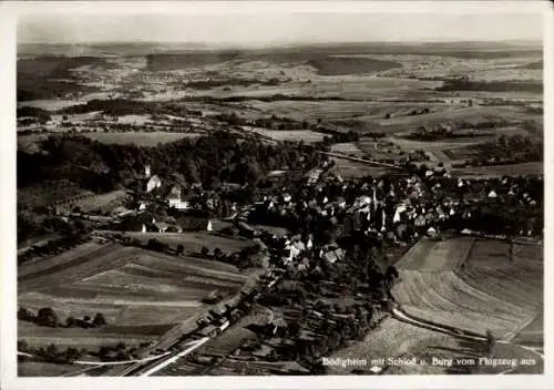 Ak Bödigheim Buchen im Odenwald Baden, Schloss, Burg, Fliegeraufnahme