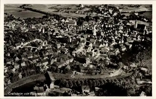 Ak Crailsheim in Württemberg, Fliegeraufnahme