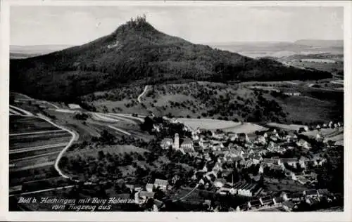 Ak Boll Hechingen im Zollernalbkreis, Fliegeraufnahme, Panorama, Burg Hohenzollern