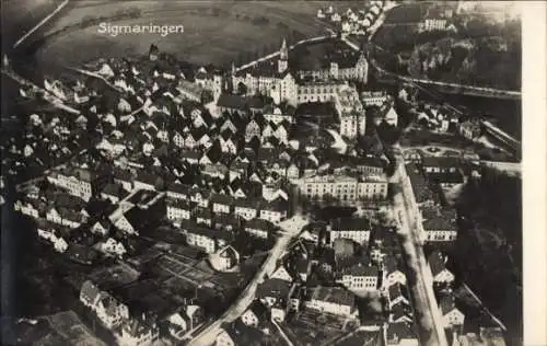 Ak Sigmaringen an der Donau, Fliegeraufnahme