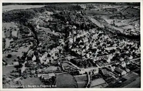 Ak Königsberg in Bayern Unterfranken, Fliegeraufnahme