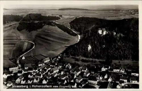 Ak Straßberg im Zollernalbkreis, Fliegeraufnahme