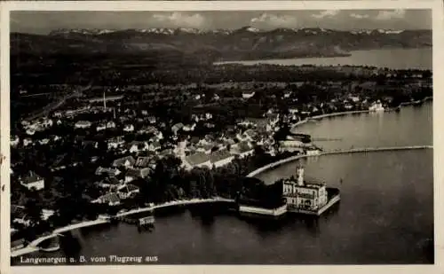 Ak Langenargen am Bodensee, Fliegeraufnahme