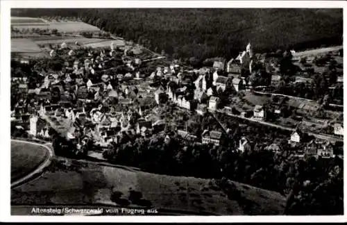 Ak Altensteig im Schwarzwald Württemberg, Fliegeraufnahme