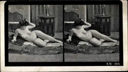 Stereo Foto Frauenakt, Pose