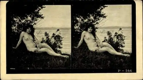 Stereo Foto Frauenakt, Pose