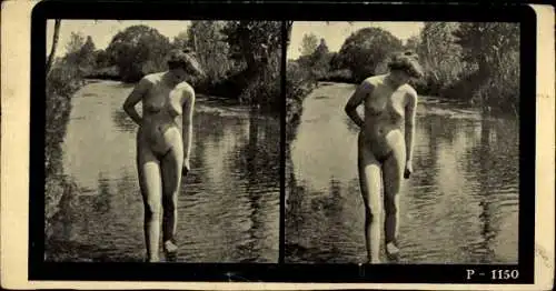 Stereo Foto Frauenakt, Pose