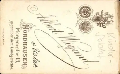 CdV Nordhausen, Junge in Uniform, Porträt