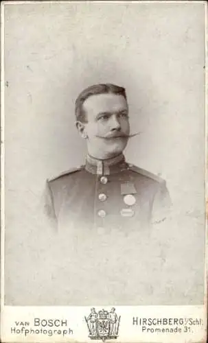 CdV Hirschberg Schlesien, Mann in Uniform, Porträt