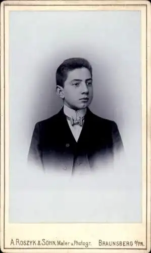 CdV Braniewo Braunsberg Ostpreußen, Portrait von einem jungen Mann