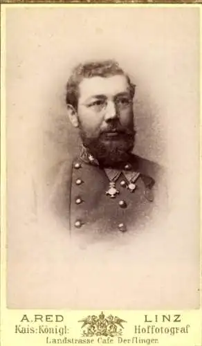 CdV Mann in Uniform, Porträt