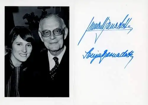 Foto Lennart Bernadotte, Sonja Bernadotte, Autogramm