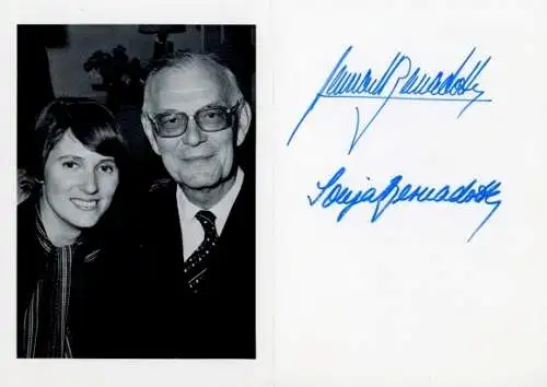 Portrait Lennart Bernadotte, Sonja Bernadotte, Autogramm