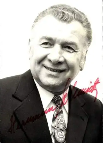 Foto Portrait Hermann Schmidt, MdB, Autogramm