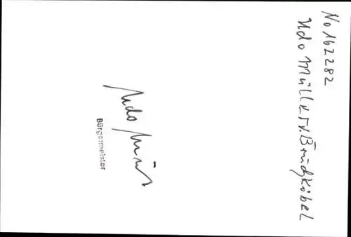 Foto Udo Müller, Bürgermeister von Bruchköbel, Portrait, Autogramm