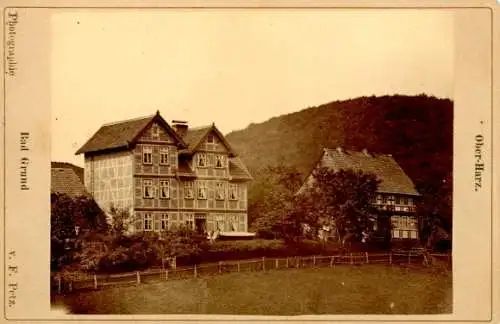 Kabinett Foto Bad Grund im Harz, Fachwerkhäuser